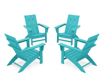 4-Piece Modern Adirondack Chair Conversation Set