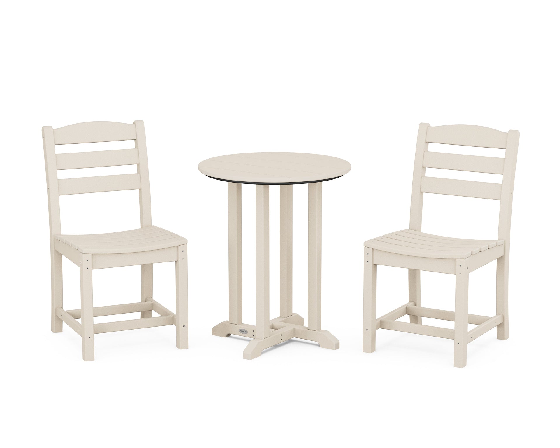 La Casa Café Side Chair 3-Piece Round Bistro Dining Set