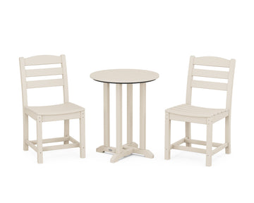 La Casa Café Side Chair 3-Piece Round Bistro Dining Set