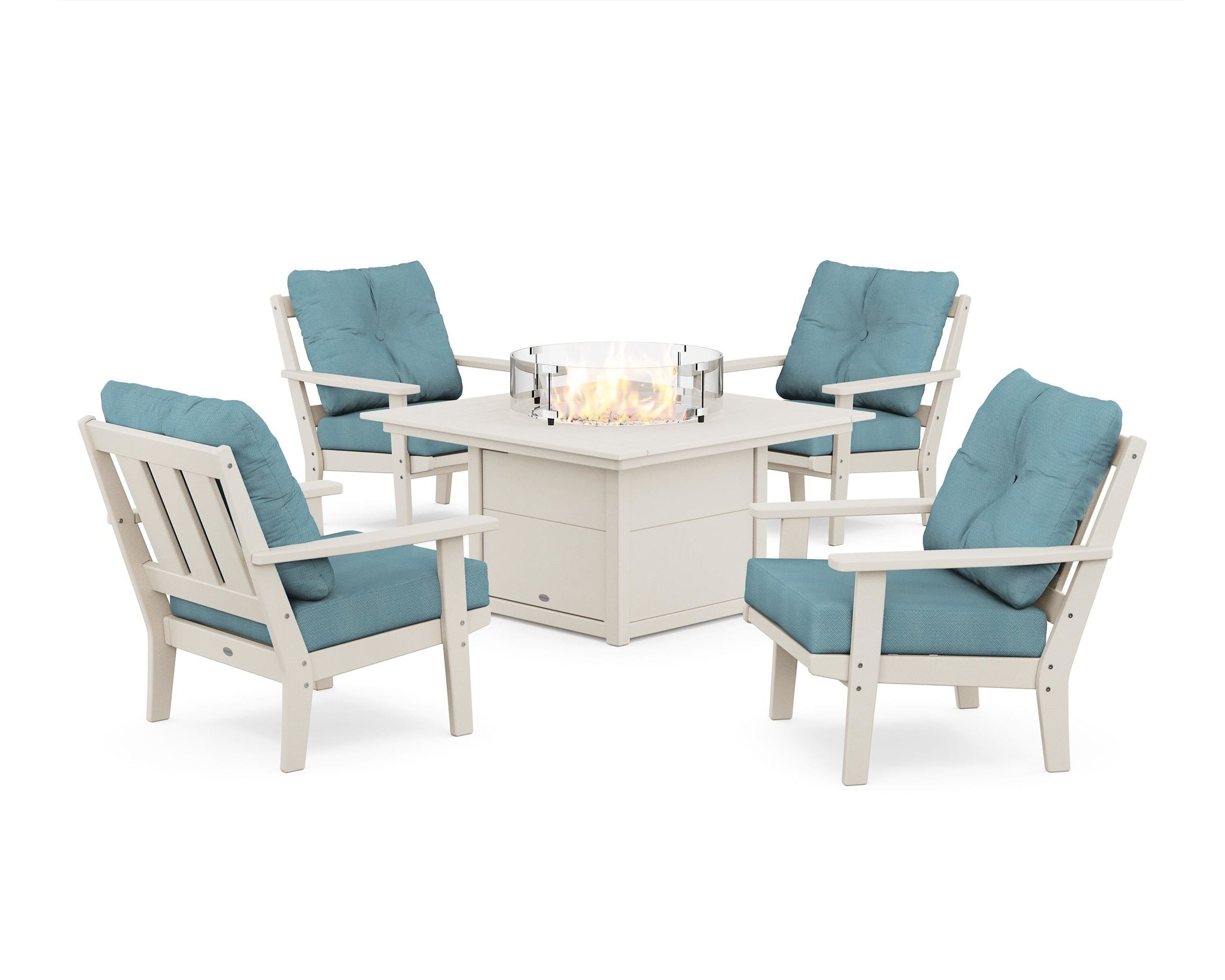 Oxford 5-Piece Deep Seating Set with Fire Pit Table