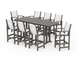 Coastal 9-Piece Bar Set with Trestle Legs
