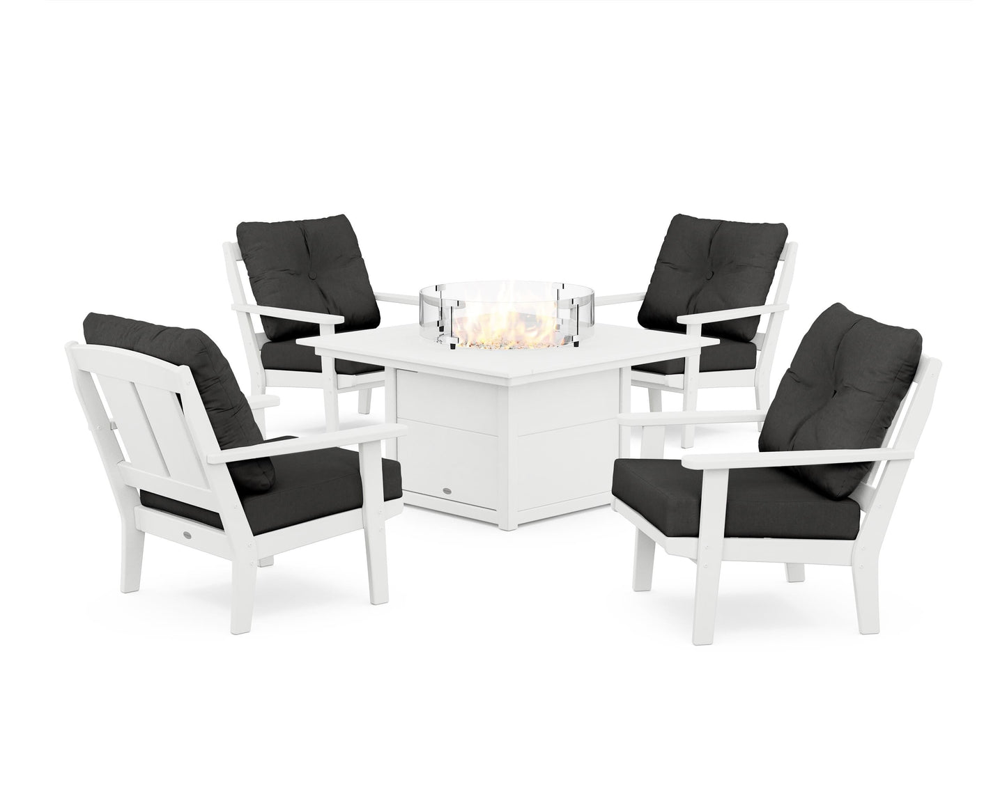 Mission 5-Piece Deep Seating Set with Fire Pit Table