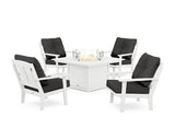 Mission 5-Piece Deep Seating Set with Fire Pit Table