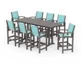 Coastal 9-Piece Bar Set with Trestle Legs