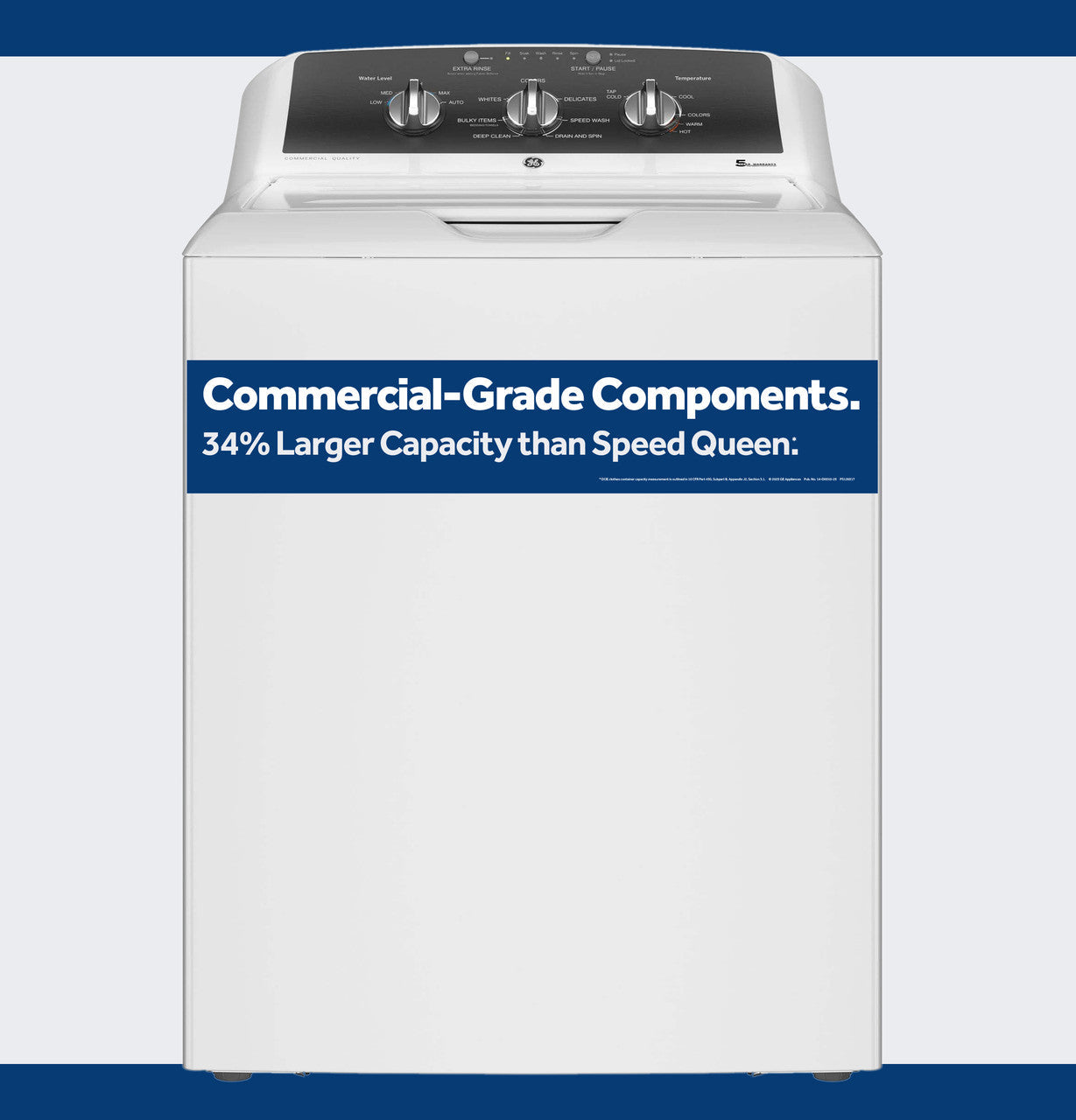 GE® 4.3 cu. ft. Capacity Washer with Stainless Steel Basket,5-yr Limited Warranty