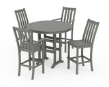Vineyard 5-Piece Nautical Trestle Bar Set