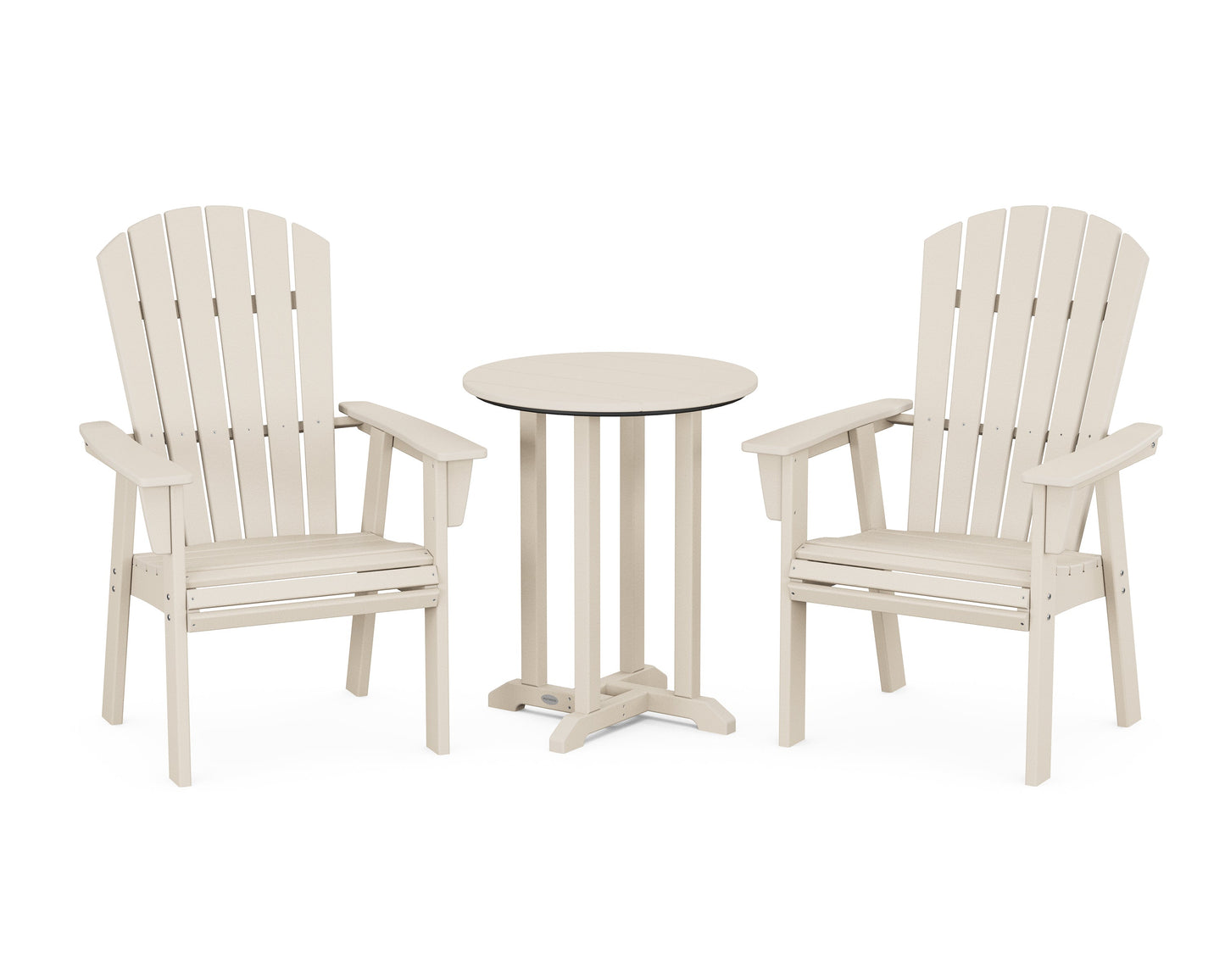 Nautical Adirondack 3-Piece Round Bistro Dining Set