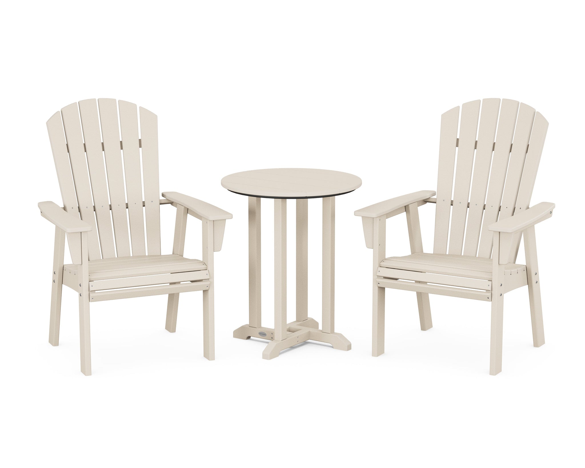 Nautical Adirondack 3-Piece Round Bistro Dining Set