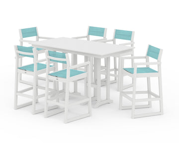 EDGE Sling Arm Chair 7-Piece Farmhouse Bar Set