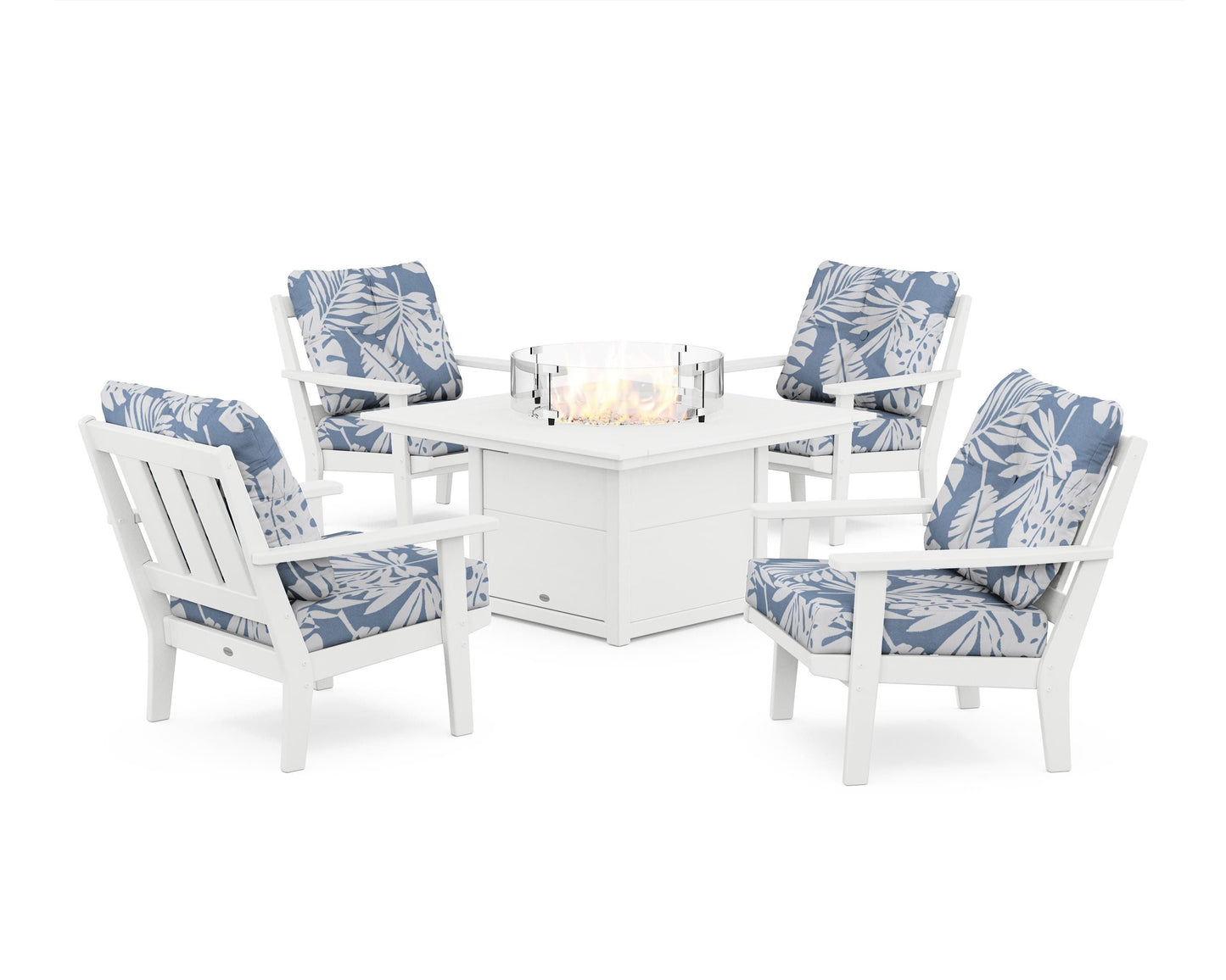 Oxford 5-Piece Deep Seating Set with Fire Pit Table