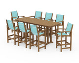 Coastal 9-Piece Bar Set with Trestle Legs