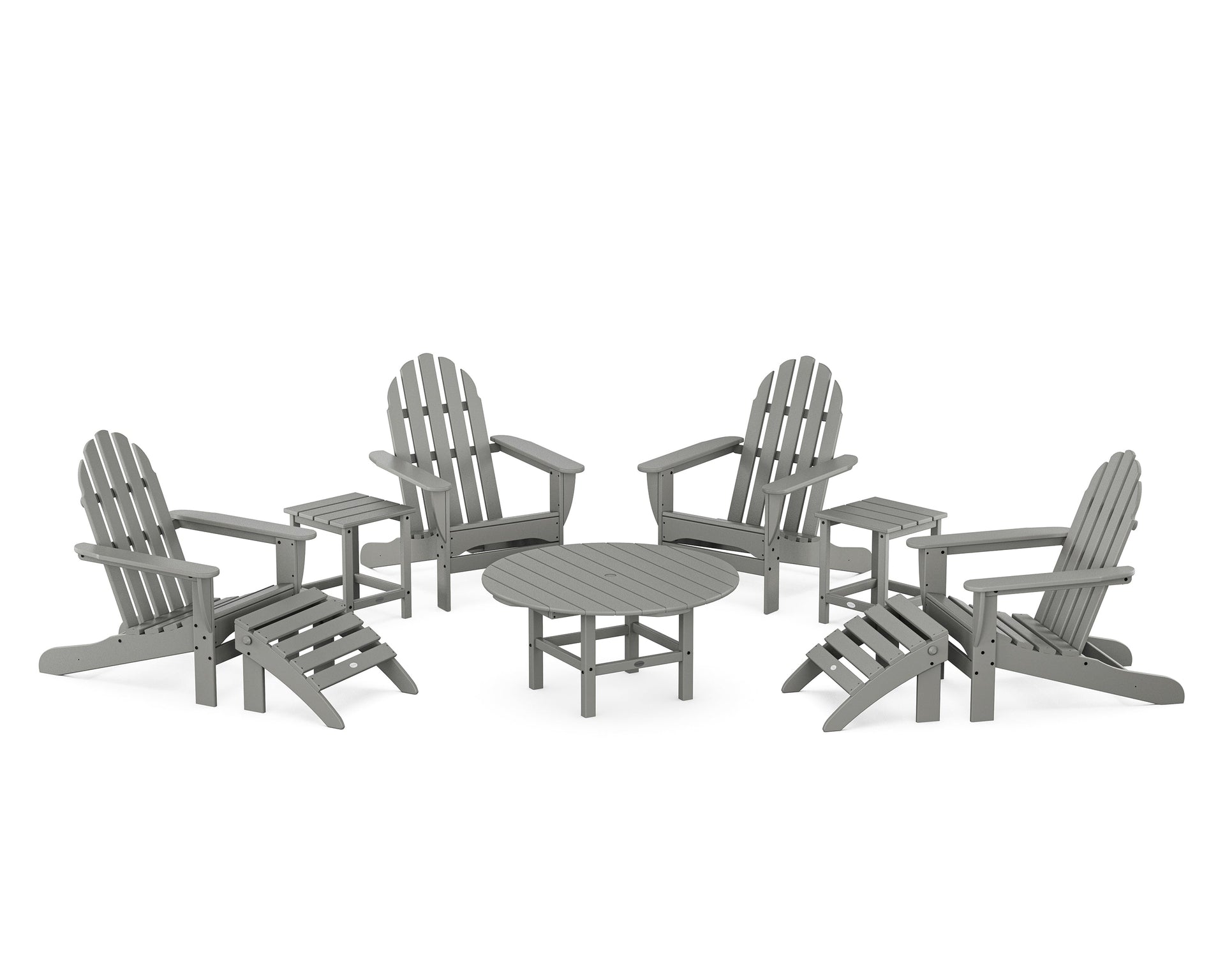 Classic Adirondack Chair 9-Piece Conversation Set
