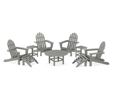 Classic Adirondack Chair 9-Piece Conversation Set