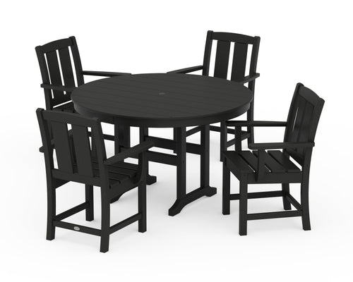 Mission 5-Piece Round Farmhouse Dining Set