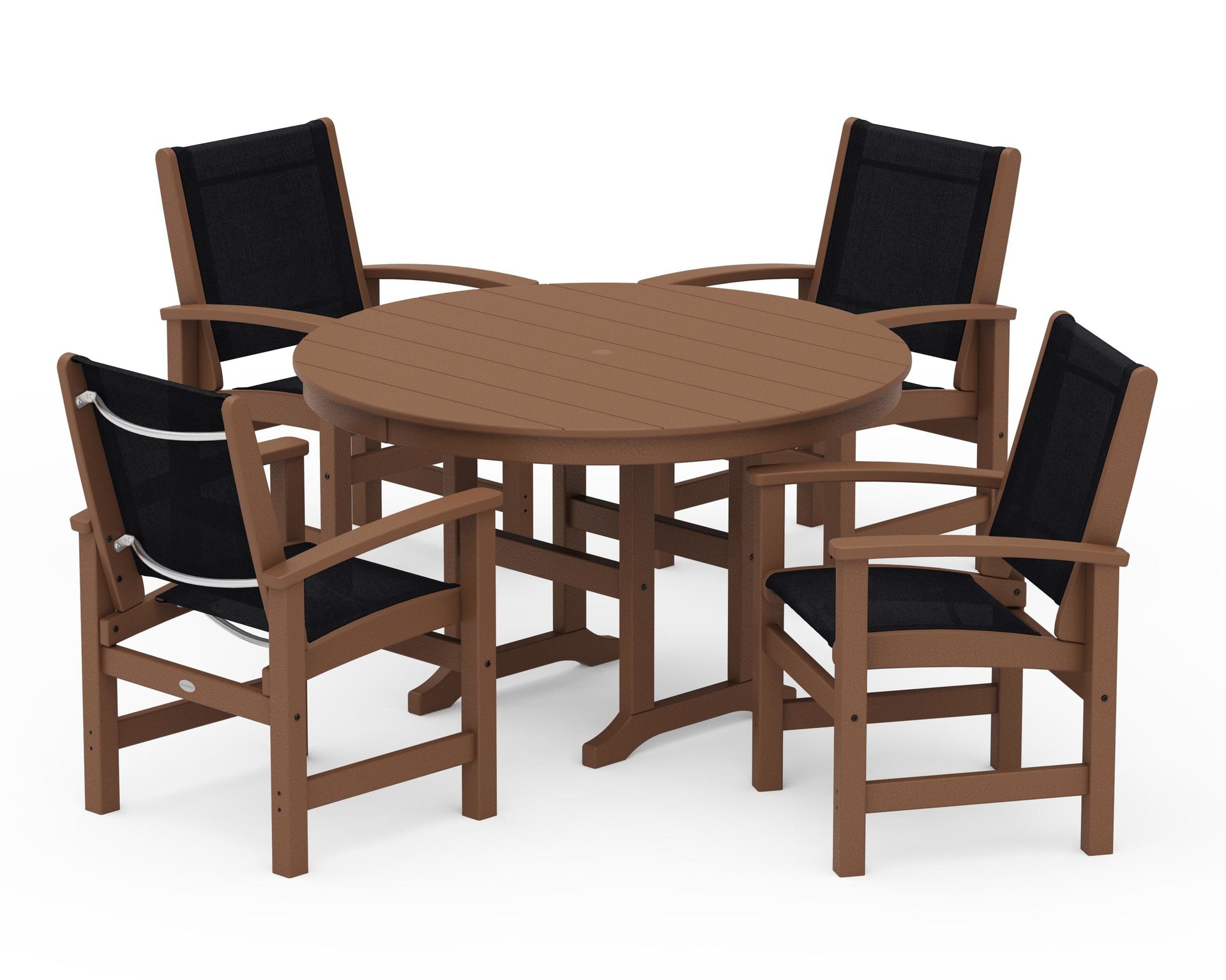 Coastal 5-Piece Round Farmhouse Dining Set