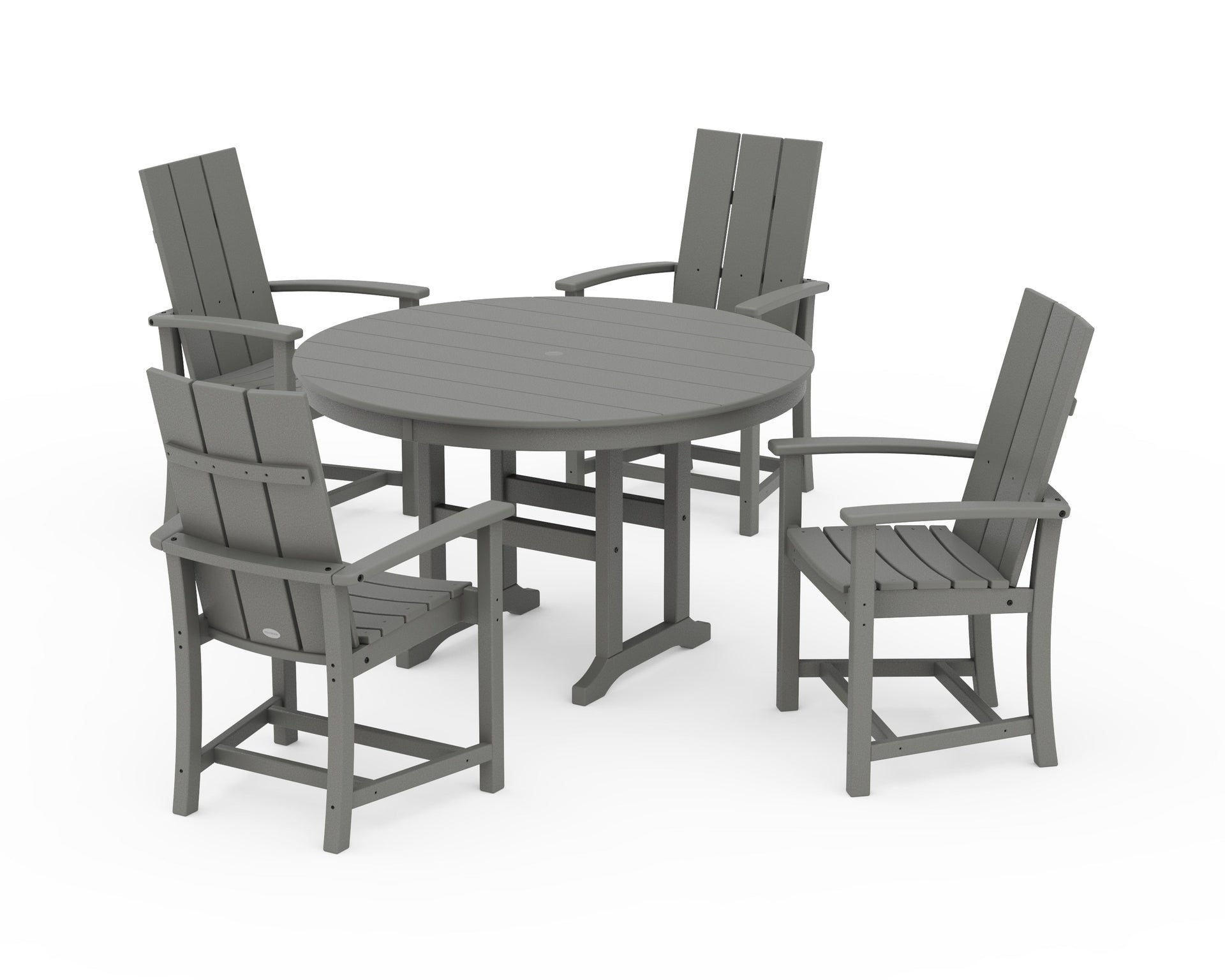 Modern Adirondack 5-Piece Round Farmhouse Dining Set