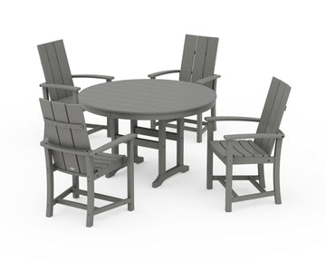 Modern Adirondack 5-Piece Round Farmhouse Dining Set