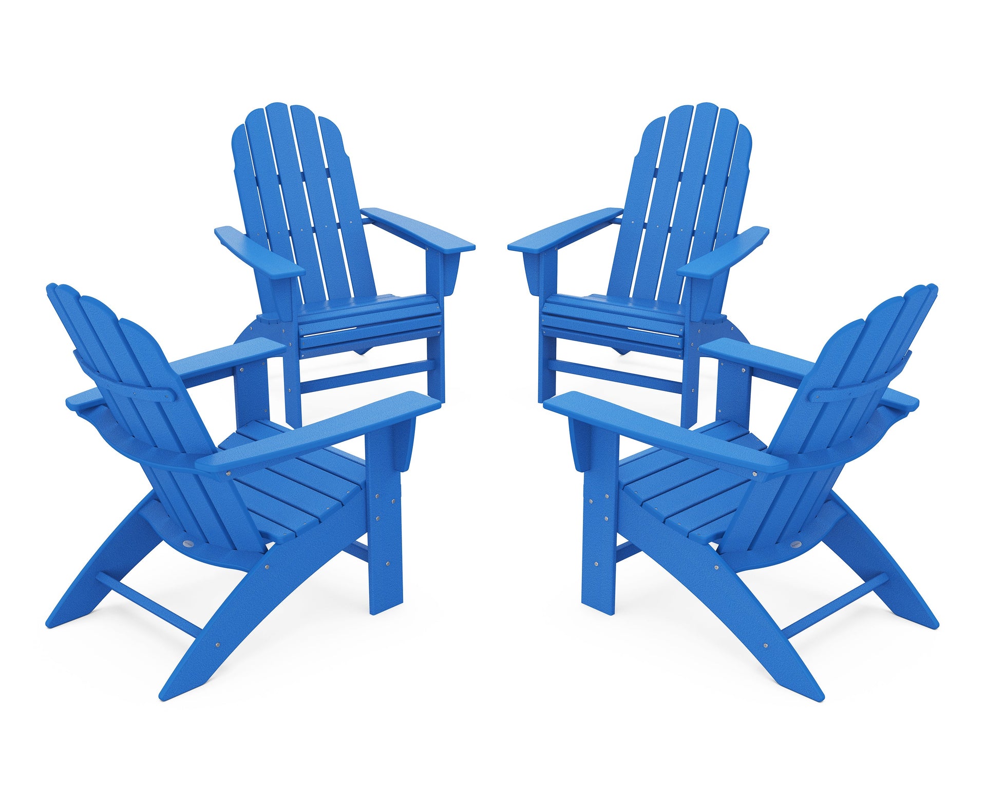 4-Piece Vineyard Curveback Adirondack Chair Conversation Set
