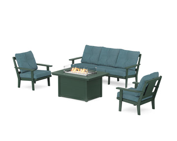 Prairie Deep Seating Fire Pit Table Set