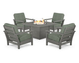 Harbour 5-Piece Conversation Set with Fire Pit Table
