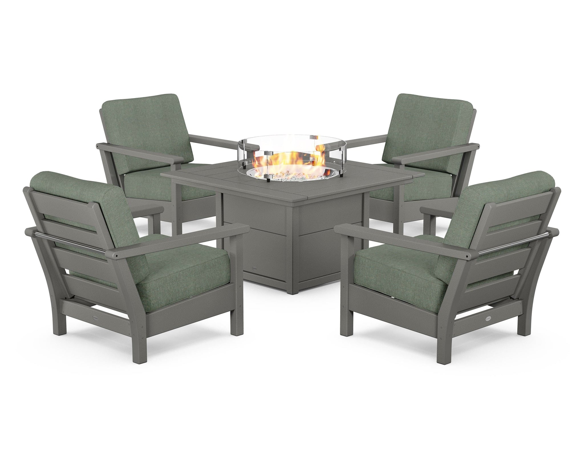 Harbour 5-Piece Conversation Set with Fire Pit Table