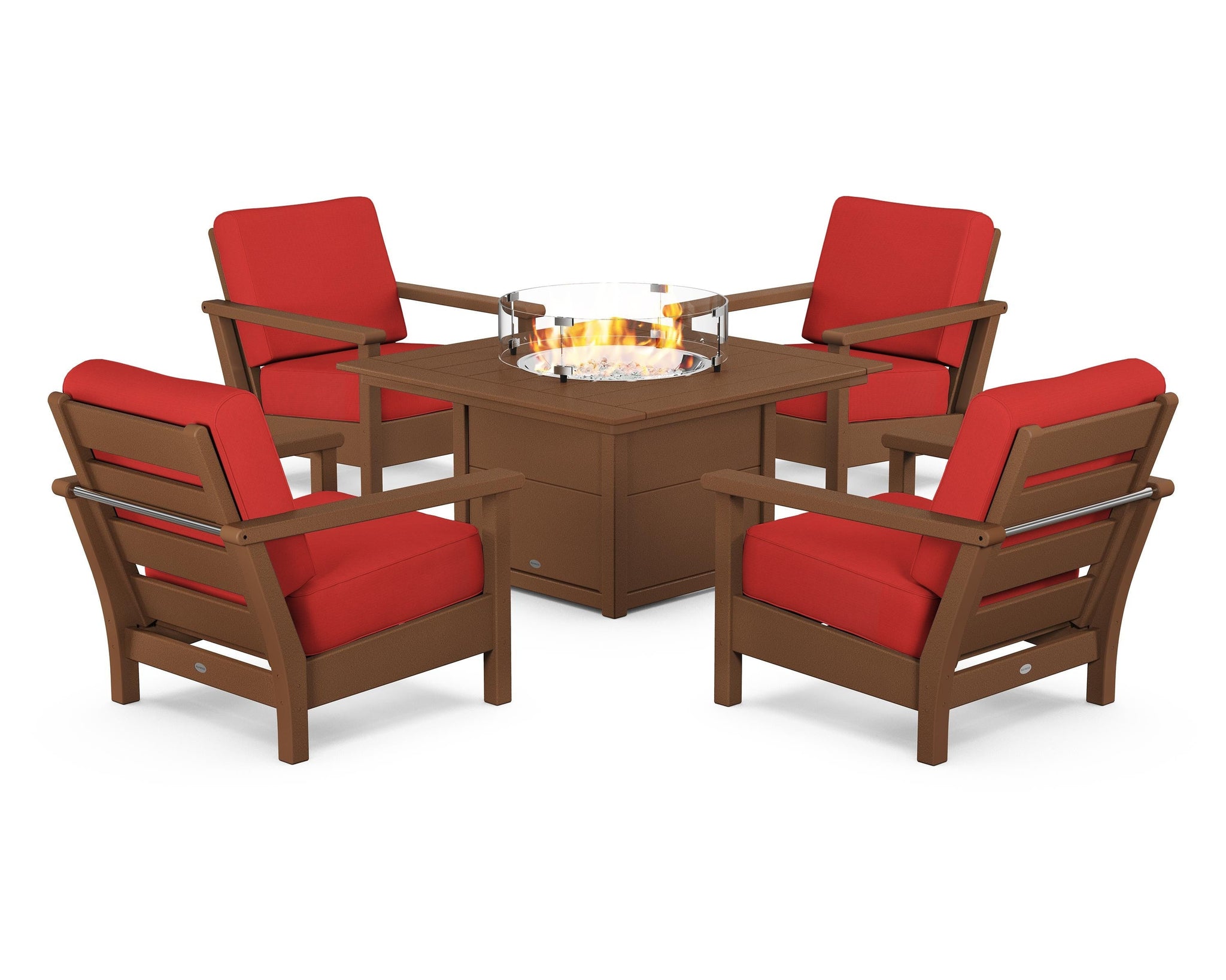 Harbour 5-Piece Conversation Set with Fire Pit Table