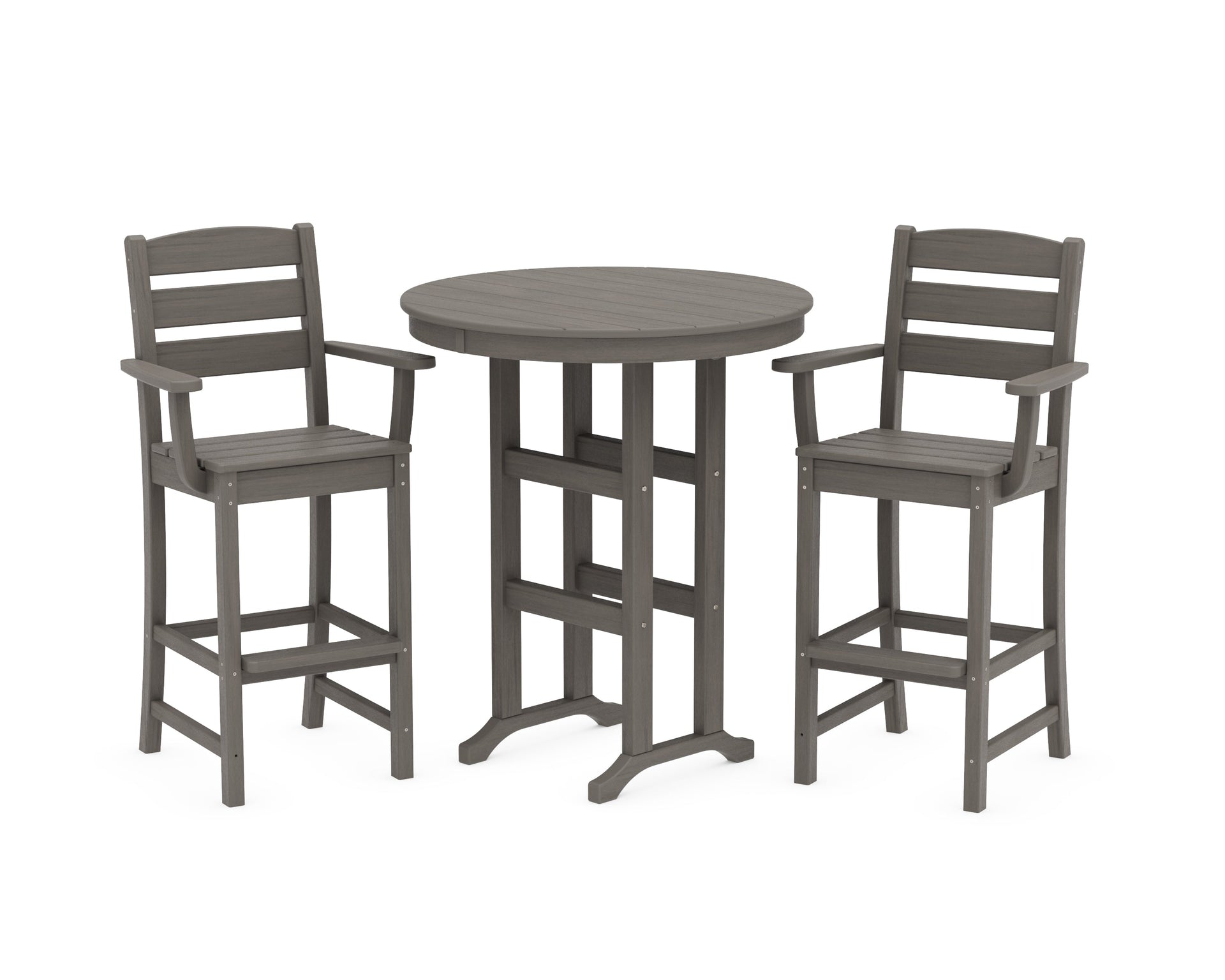 Lakeside 3-Piece Round Bar Arm Chair Set