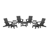 Modern Studio Folding Adirondack 9-Piece Conversation Set