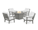 Oxford 5-Piece Deep Seating Set with Fire Pit Table