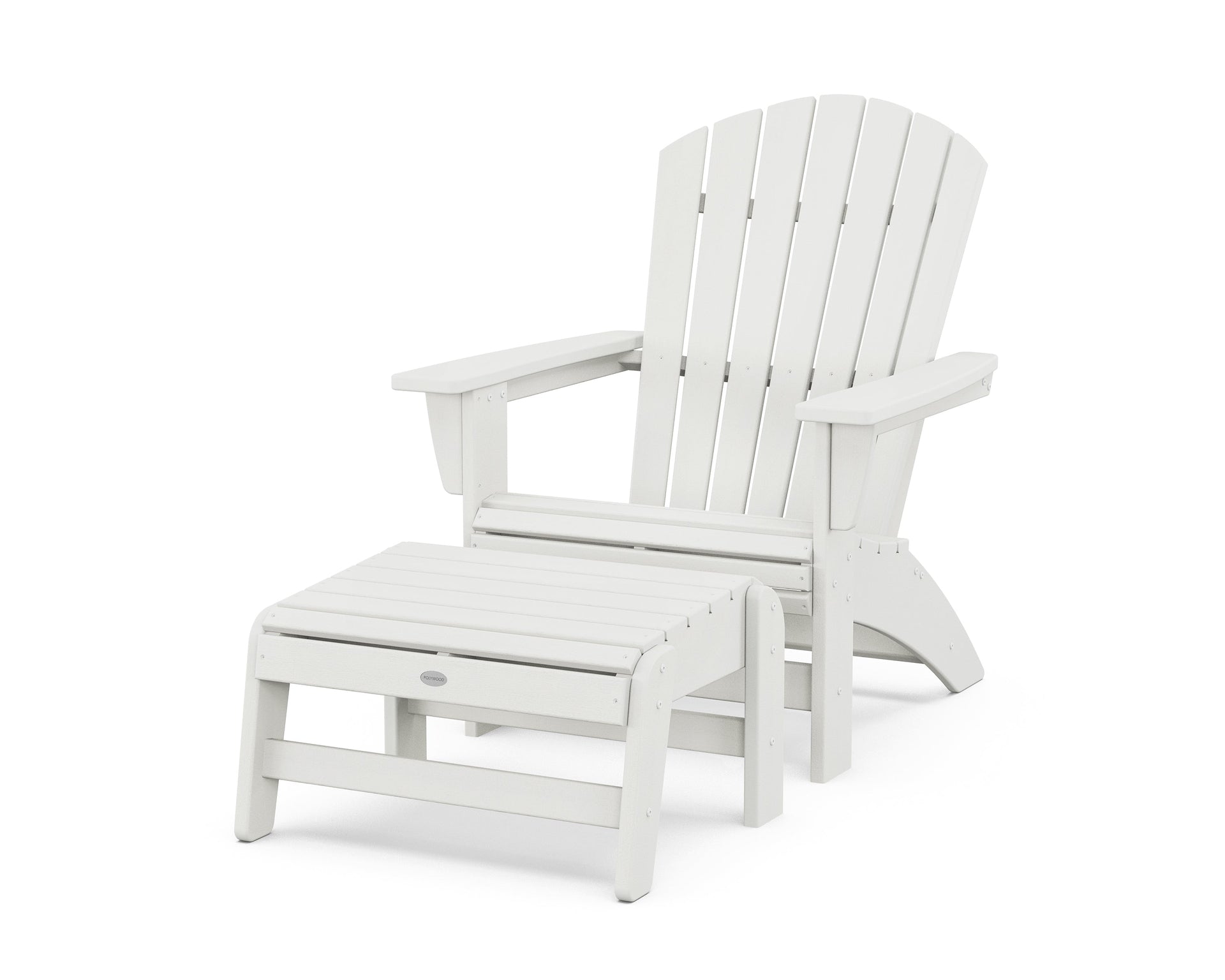 Nautical Grand Adirondack Chair with Ottoman