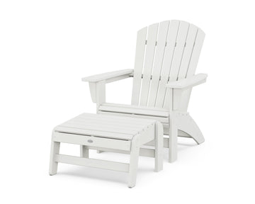 Nautical Grand Adirondack Chair with Ottoman