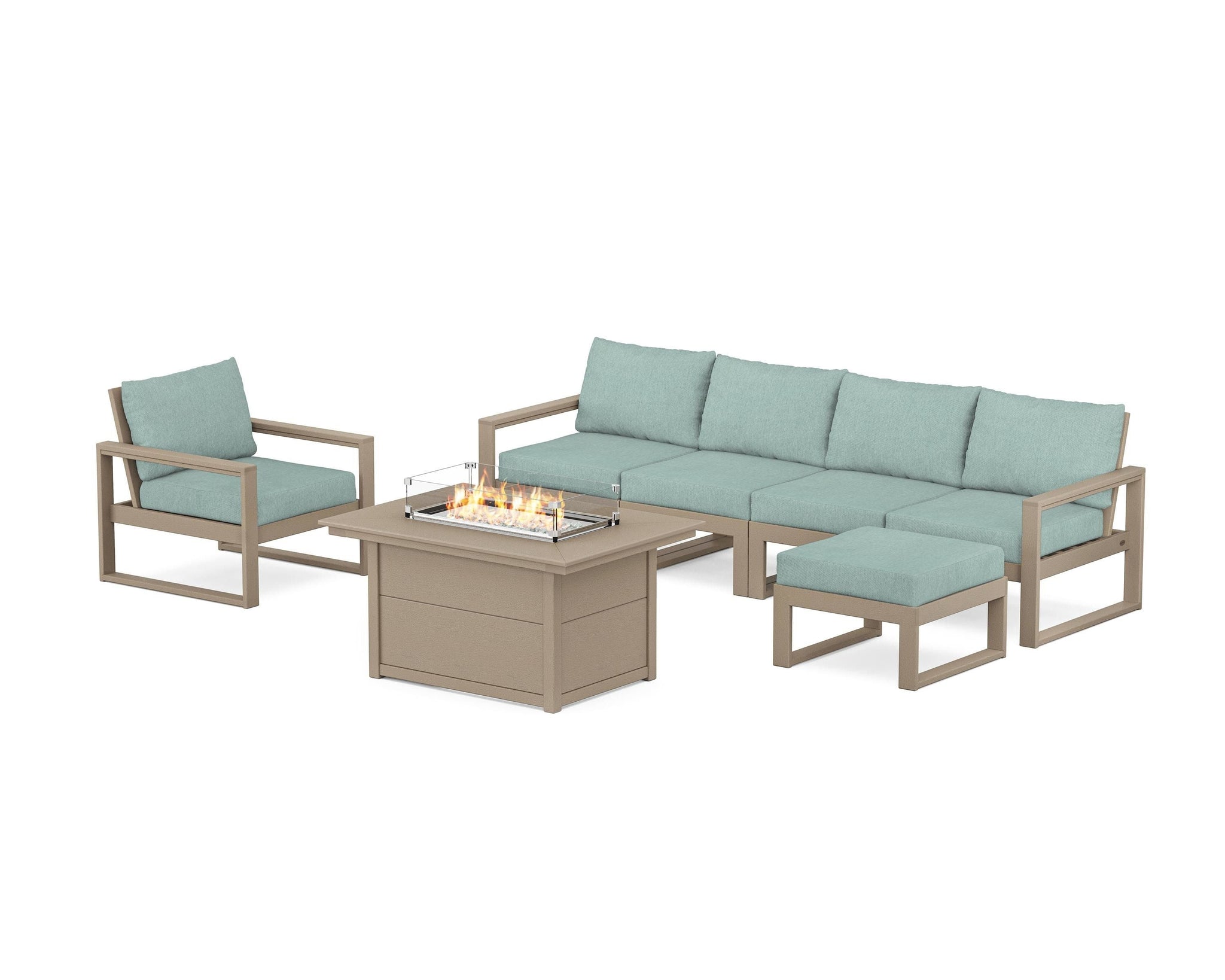 EDGE Sectional Lounge and Fire Pit Set
