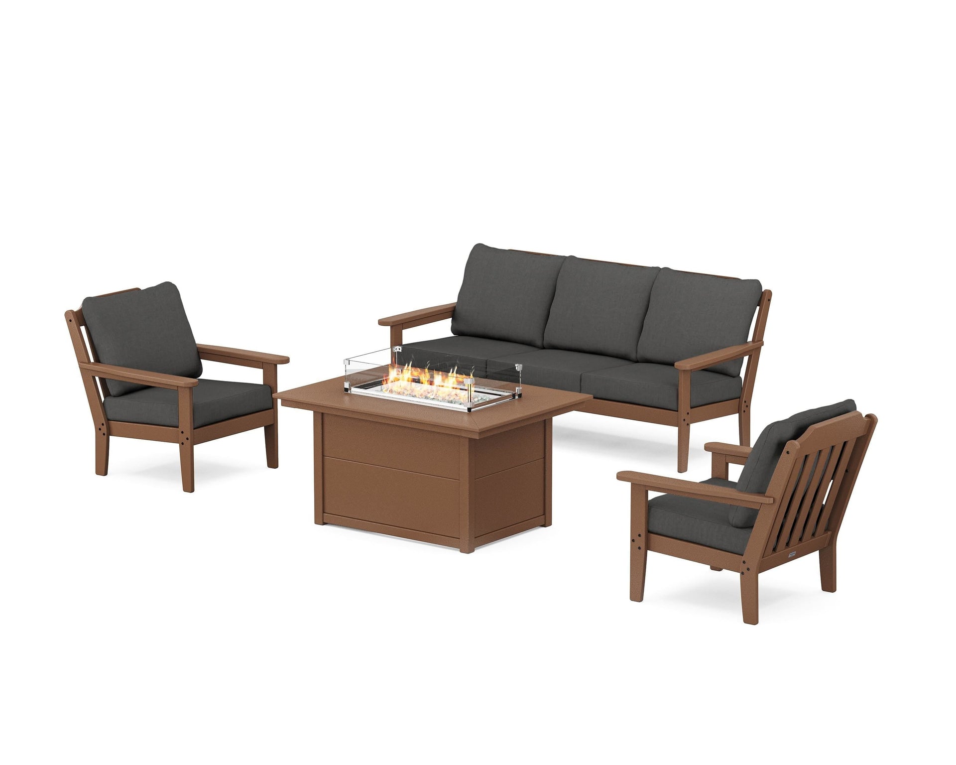 Cottage Deep Seating Fire Pit Table Set