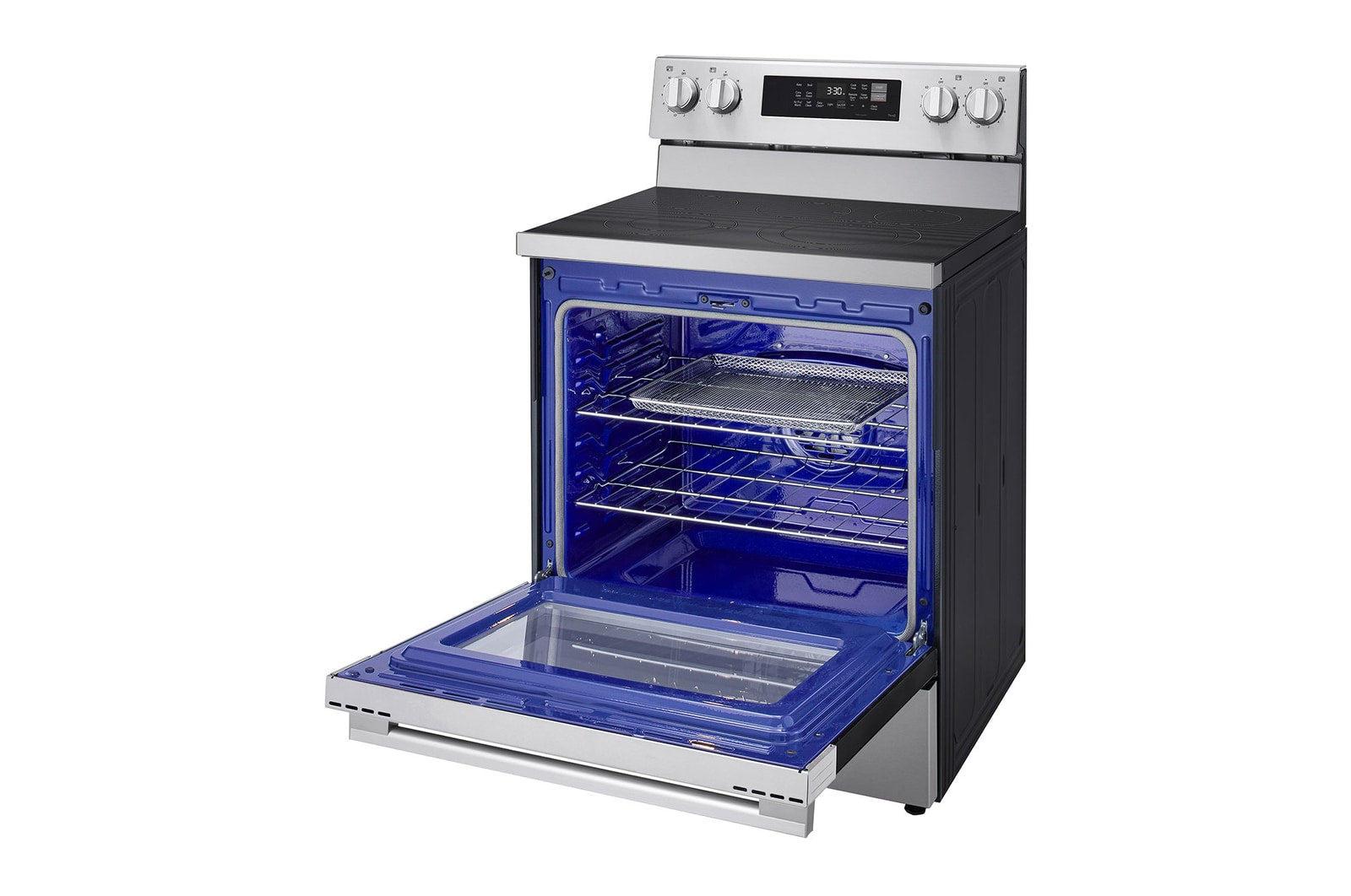 LG 30" Elec. 6.3 cu ft. Range | Fan Convection, Air Fry, EasyClean®& Smart, Stainless, Freestanding