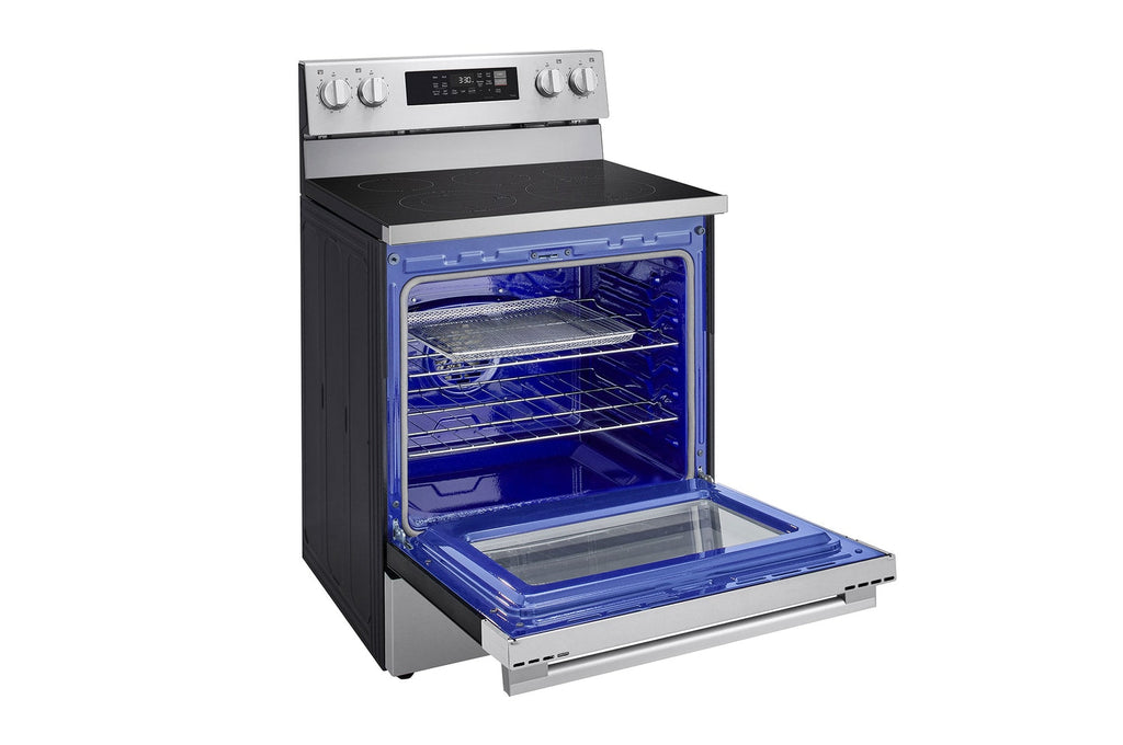 LG 30" Elec. 6.3 cu ft. Range | Fan Convection, Air Fry, EasyClean®& Smart, Stainless, Freestanding