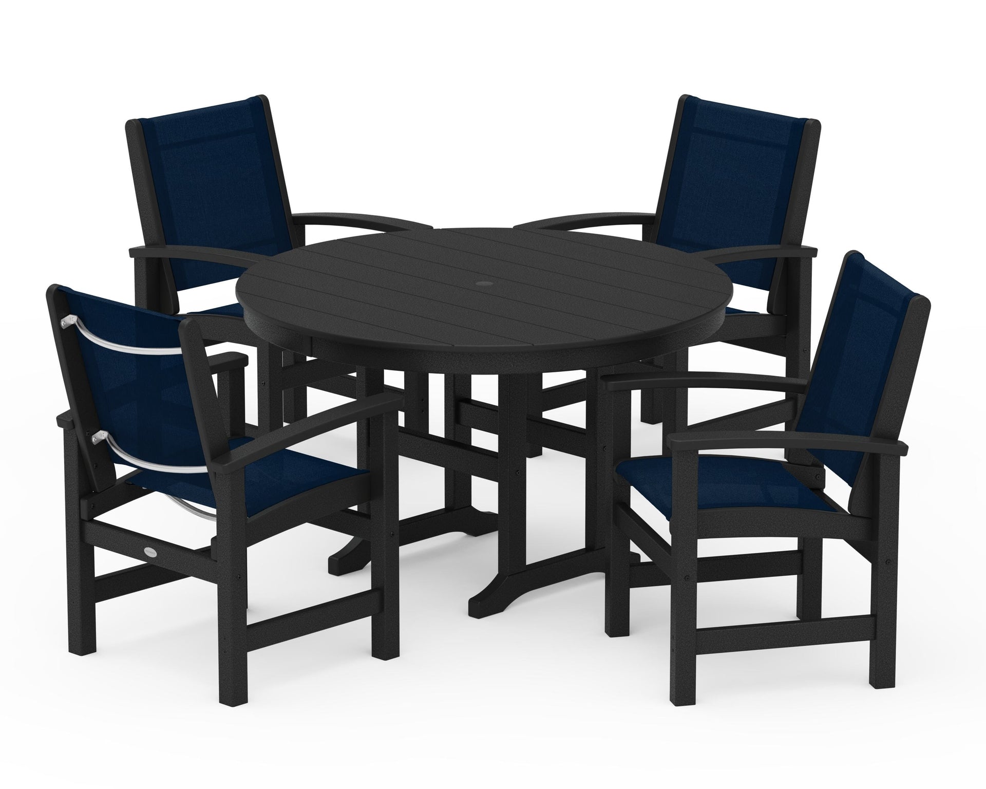 Coastal 5-Piece Round Farmhouse Dining Set