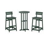 Modern Studio Plaza Lowback Bar Chair 3-Piece Bistro Set