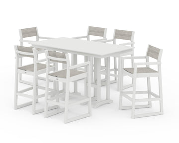 EDGE Sling Arm Chair 7-Piece Farmhouse Bar Set