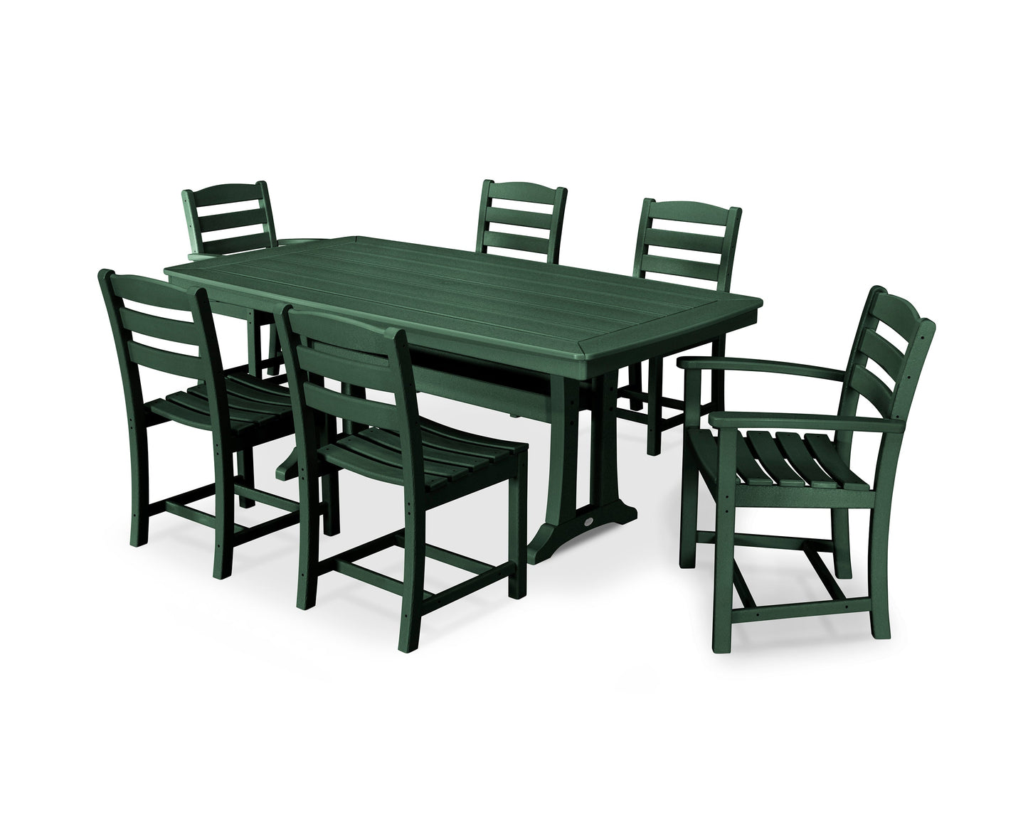 La Casa Café 7-Piece Dining Set with Trestle Legs
