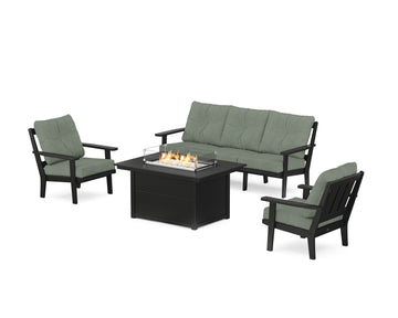 Oxford Deep Seating Fire Pit Table Set