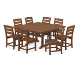 Lakeside 9-Piece Nautical Trestle Dining Set