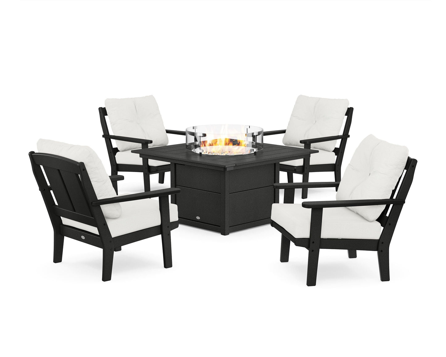 Mission 5-Piece Deep Seating Set with Fire Pit Table