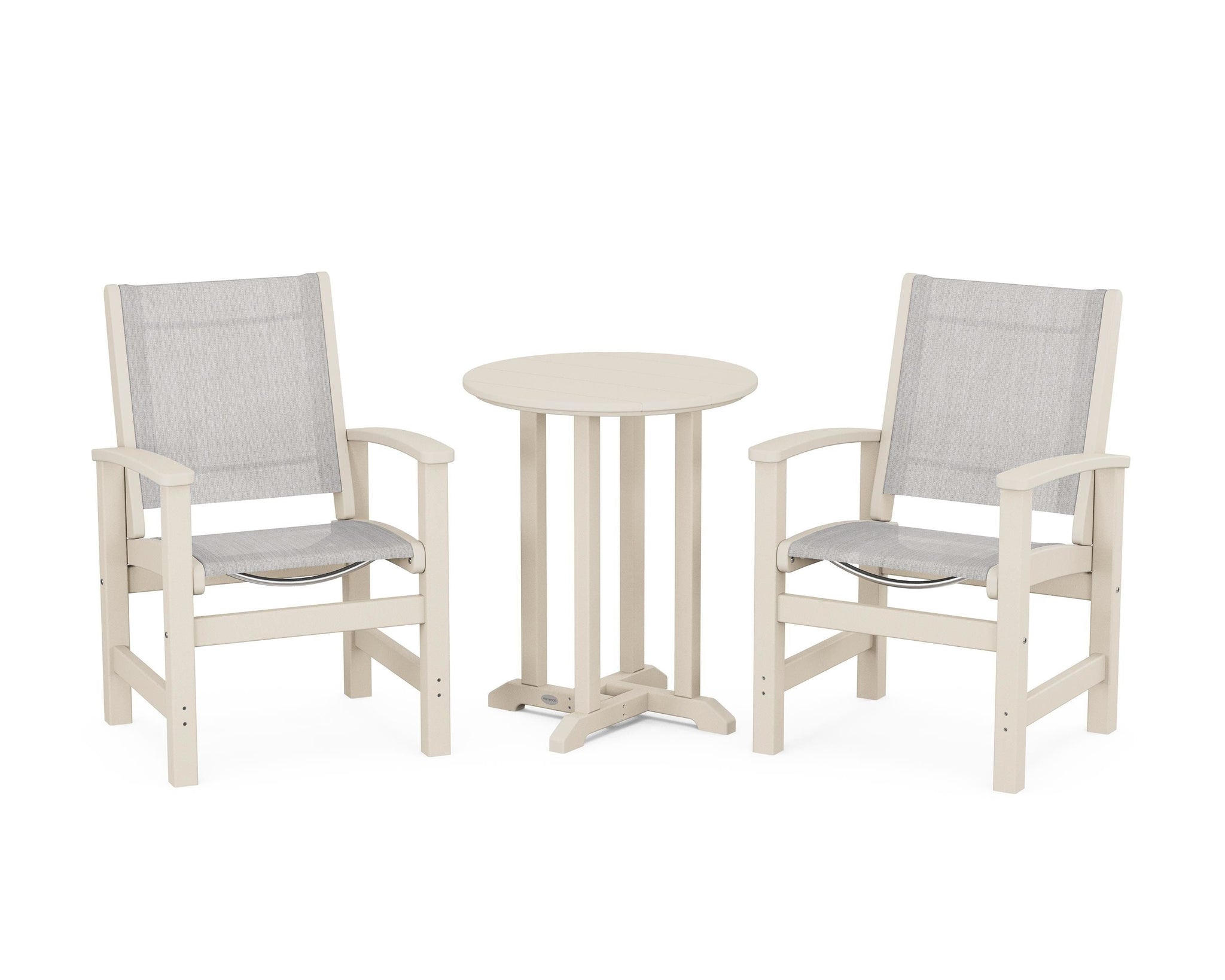 Coastal 3-Piece Round Bistro Dining Set