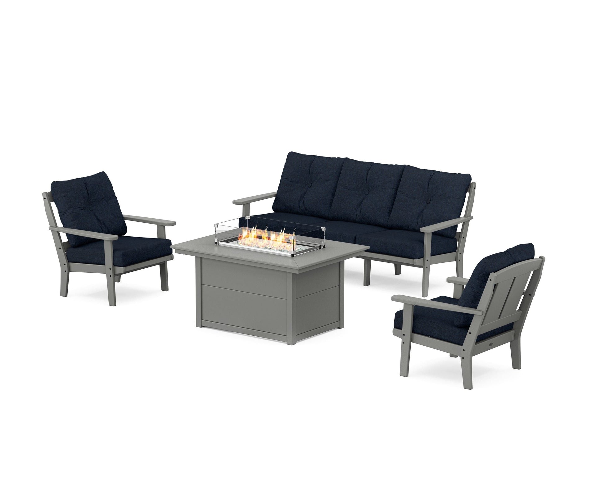 Mission Deep Seating Fire Pit Table Set