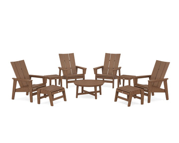 Modern Grand Upright Adirondack 9-Piece Conversation Set