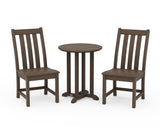 Vineyard Side Chair 3-Piece Round Bistro Dining Set