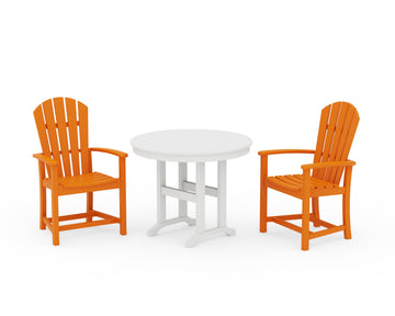 Palm Coast 3-Piece Round Farmhouse Dining Set