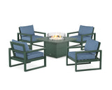 EDGE Sectional 5-Piece Deep Seating Set with Fire Pit Table