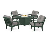 Oxford 5-Piece Deep Seating Set with Fire Pit Table