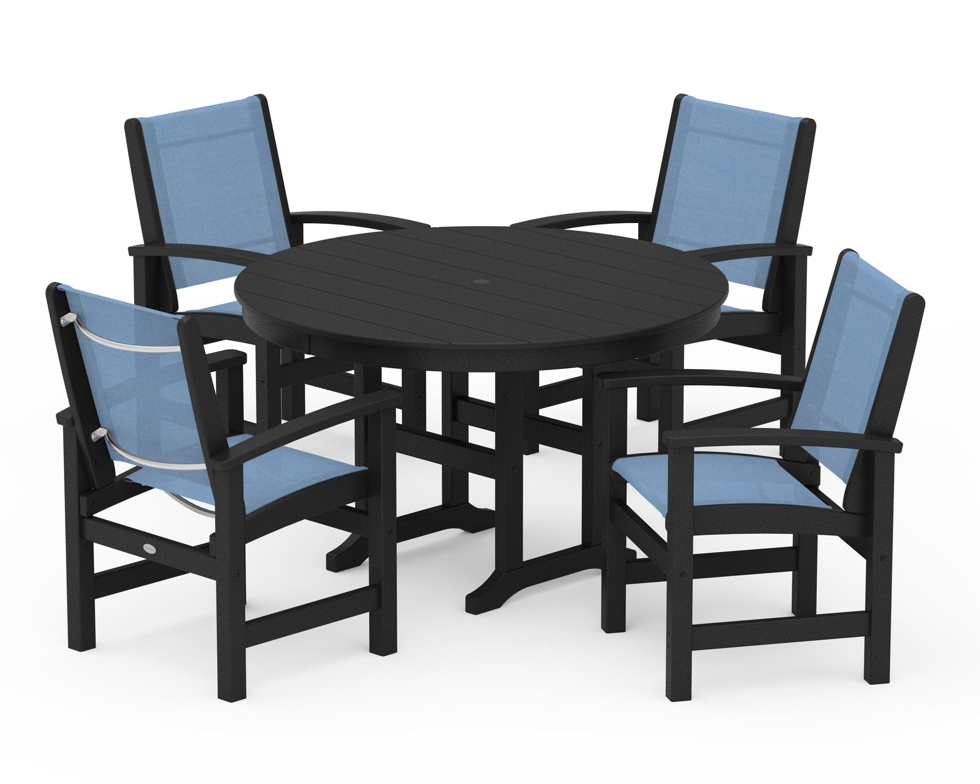Coastal 5-Piece Round Farmhouse Dining Set